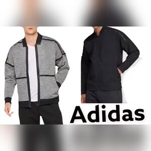 Adidas Dual-Sided Jacket in Gray and Black XL